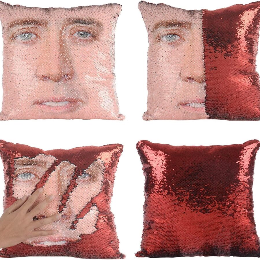 Nicolas Cage - Reversible Sequin Pillow Cover