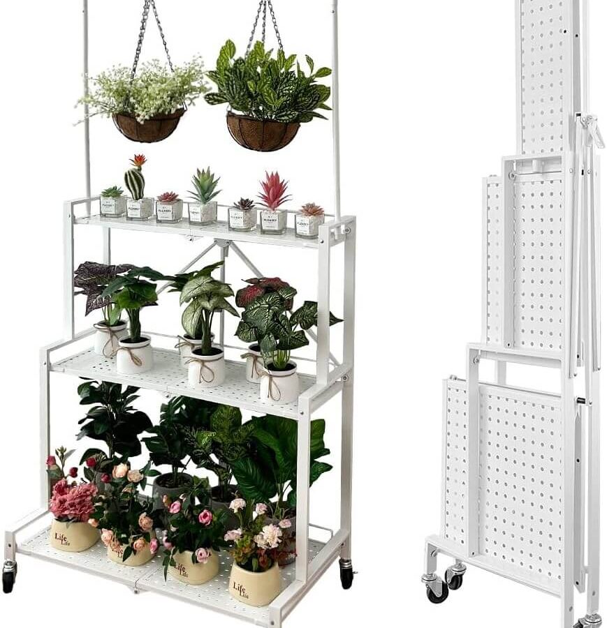  Foldable 4-Tier Plant Stand